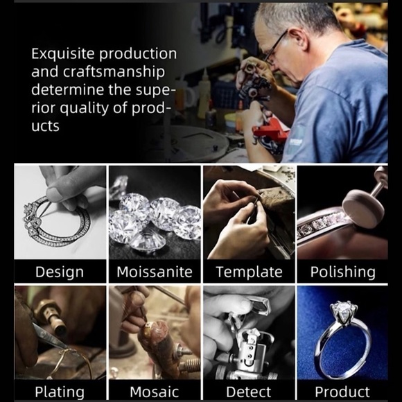 💎226💎 1 CT DIAMOND MOISSANITE 925 STERLING SILVER PENDANT NECKLACE - Picture 9 of 12